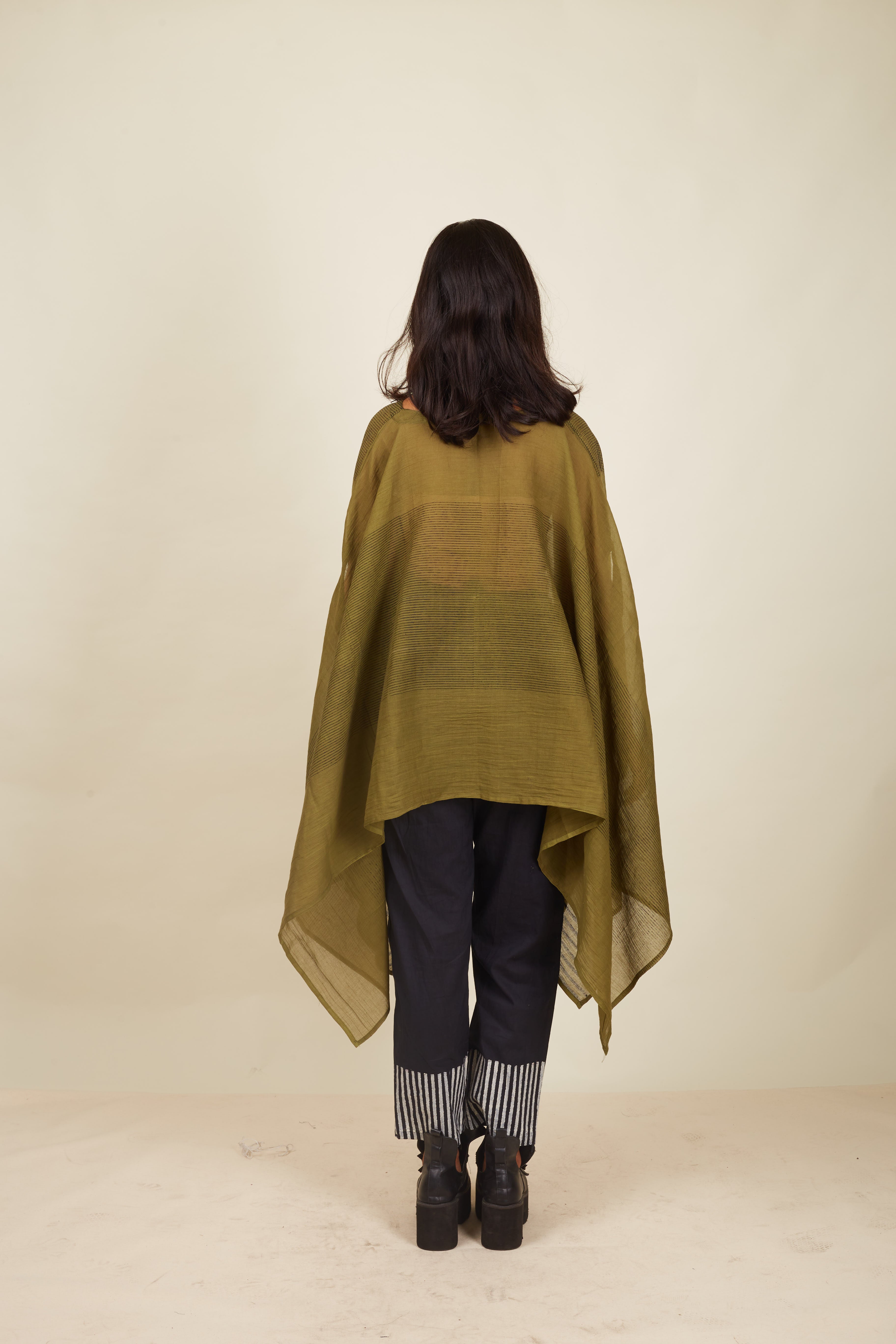 Crossroads Wind Olive Kaftan with Pants (Set of 2)