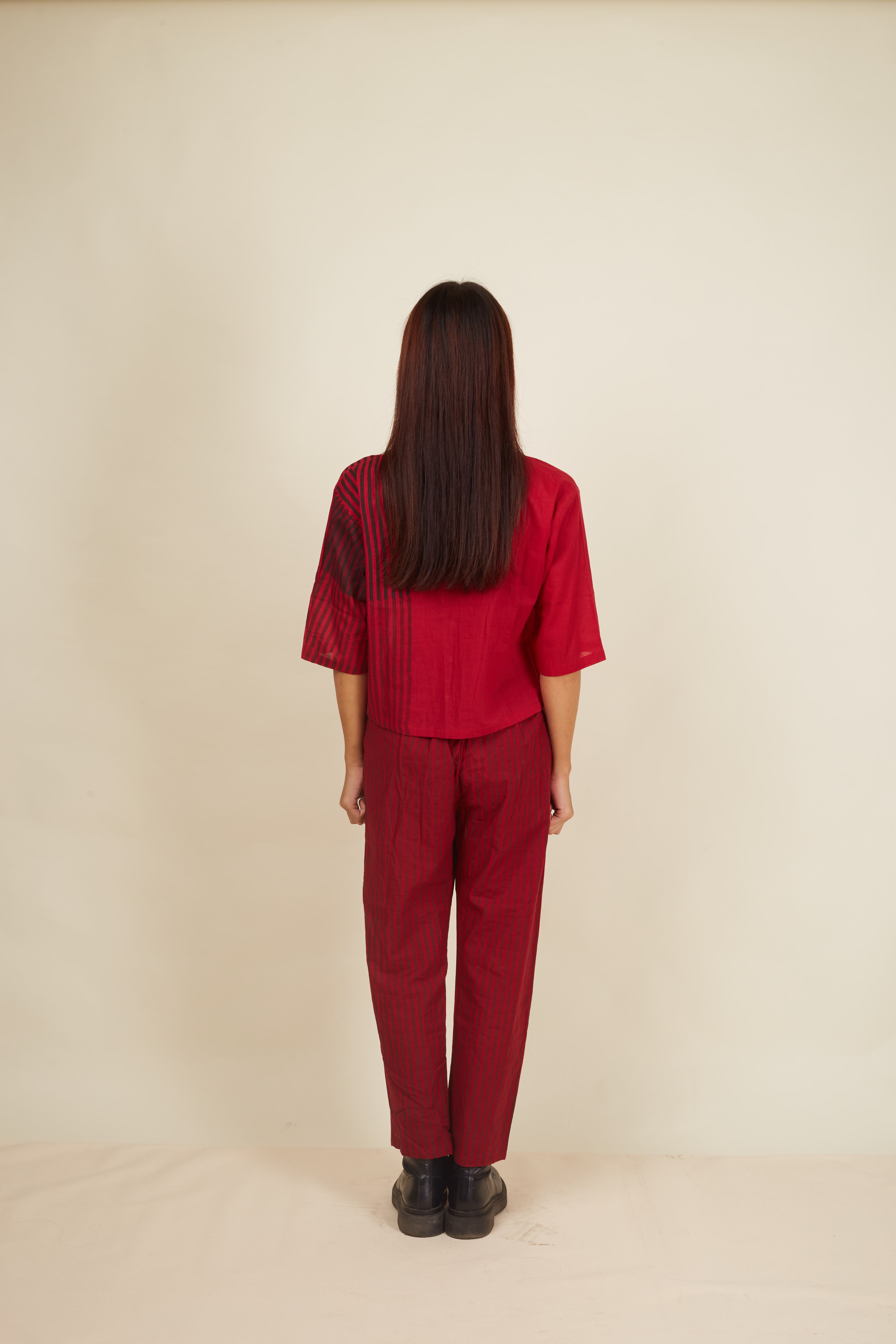 Crossroads Maroon Flat Crop Top