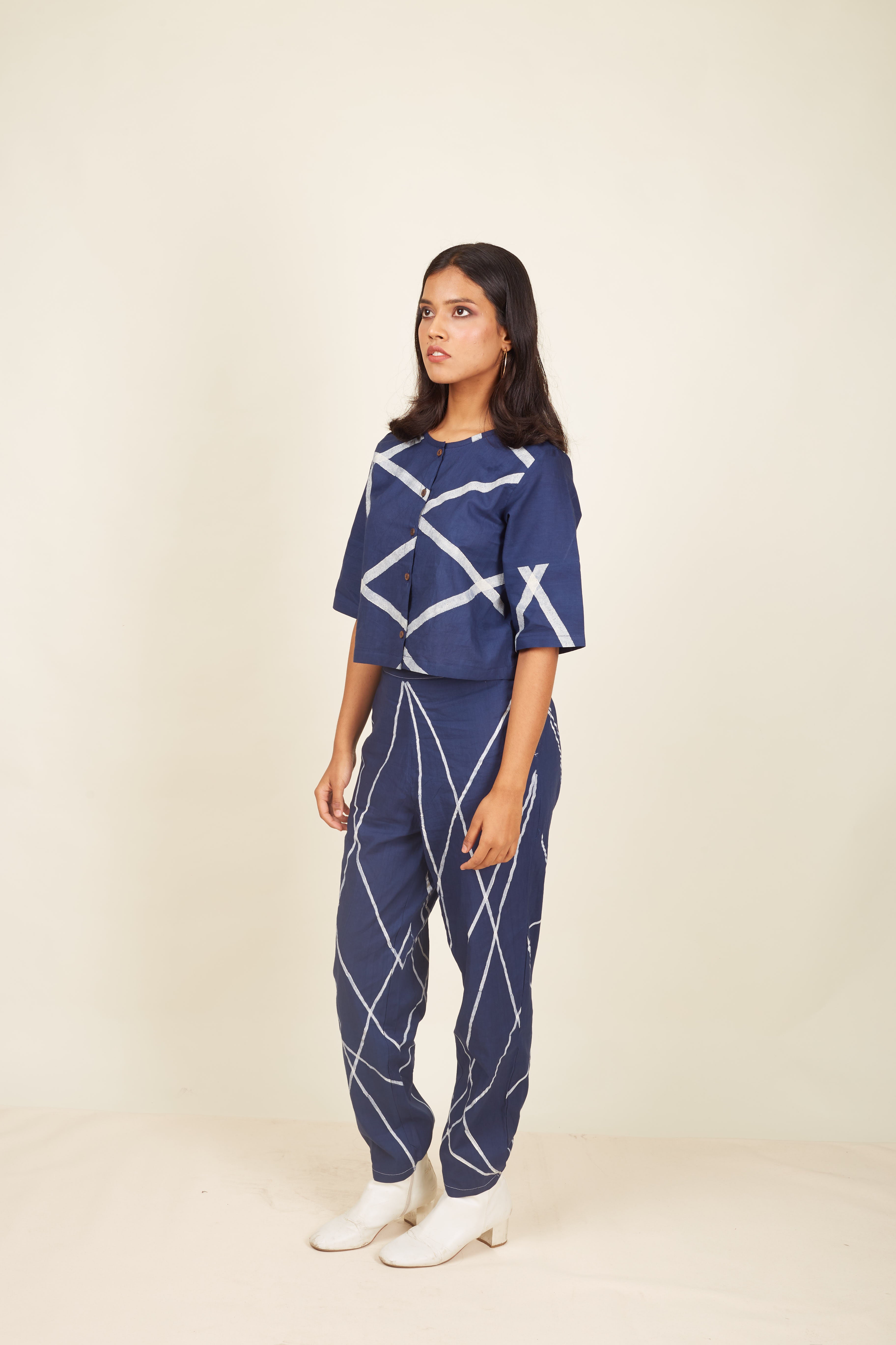 Navy Strike Crossroads Crop with Pants (Set of 2)