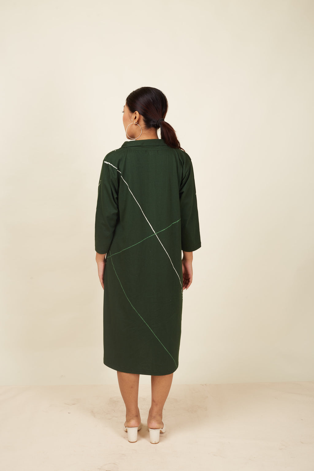 Crossroads Emerald Knit Strike Dress