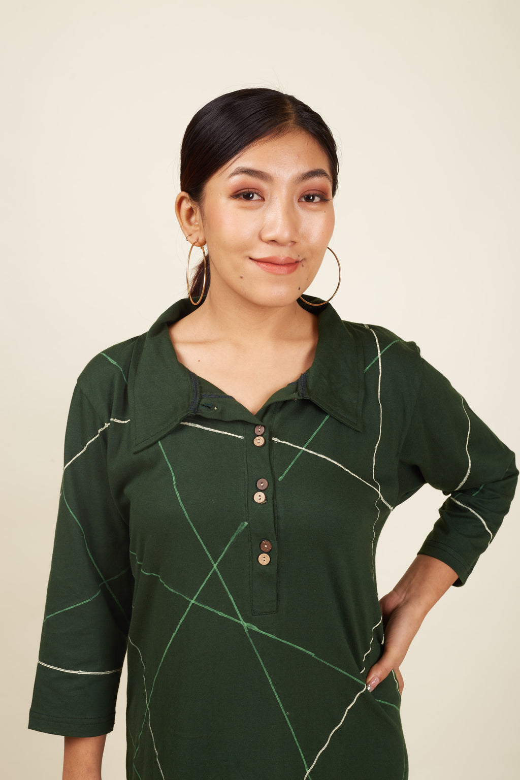 Crossroads Emerald Knit Strike Dress