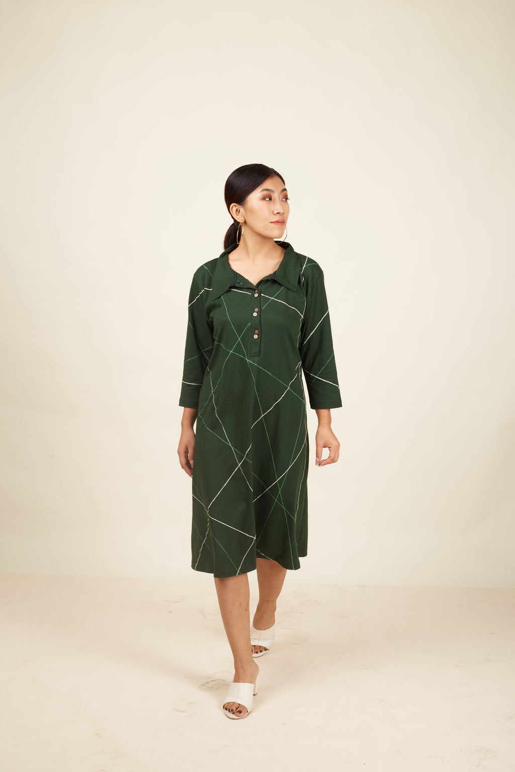 Crossroads Emerald Knit Strike Dress
