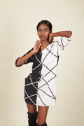 Crossroads Contrast Mono Knit Mini Strike Dress - BANANA labs