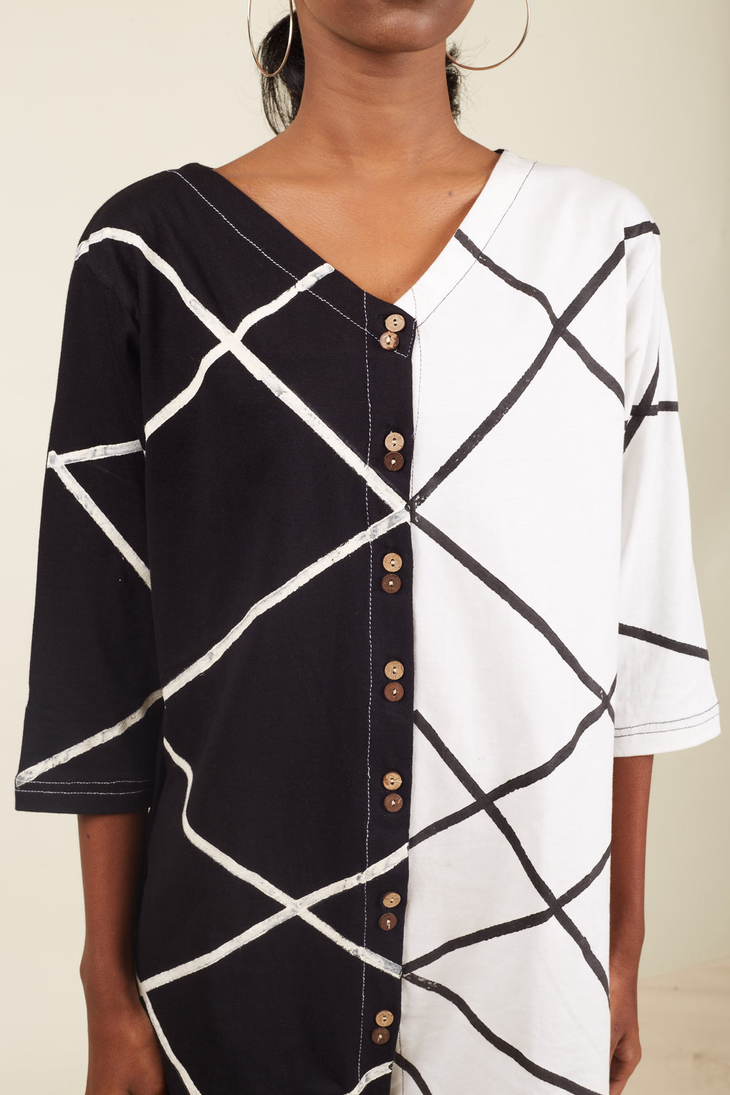 Crossroads Contrast Mono Knit Mini Strike Dress