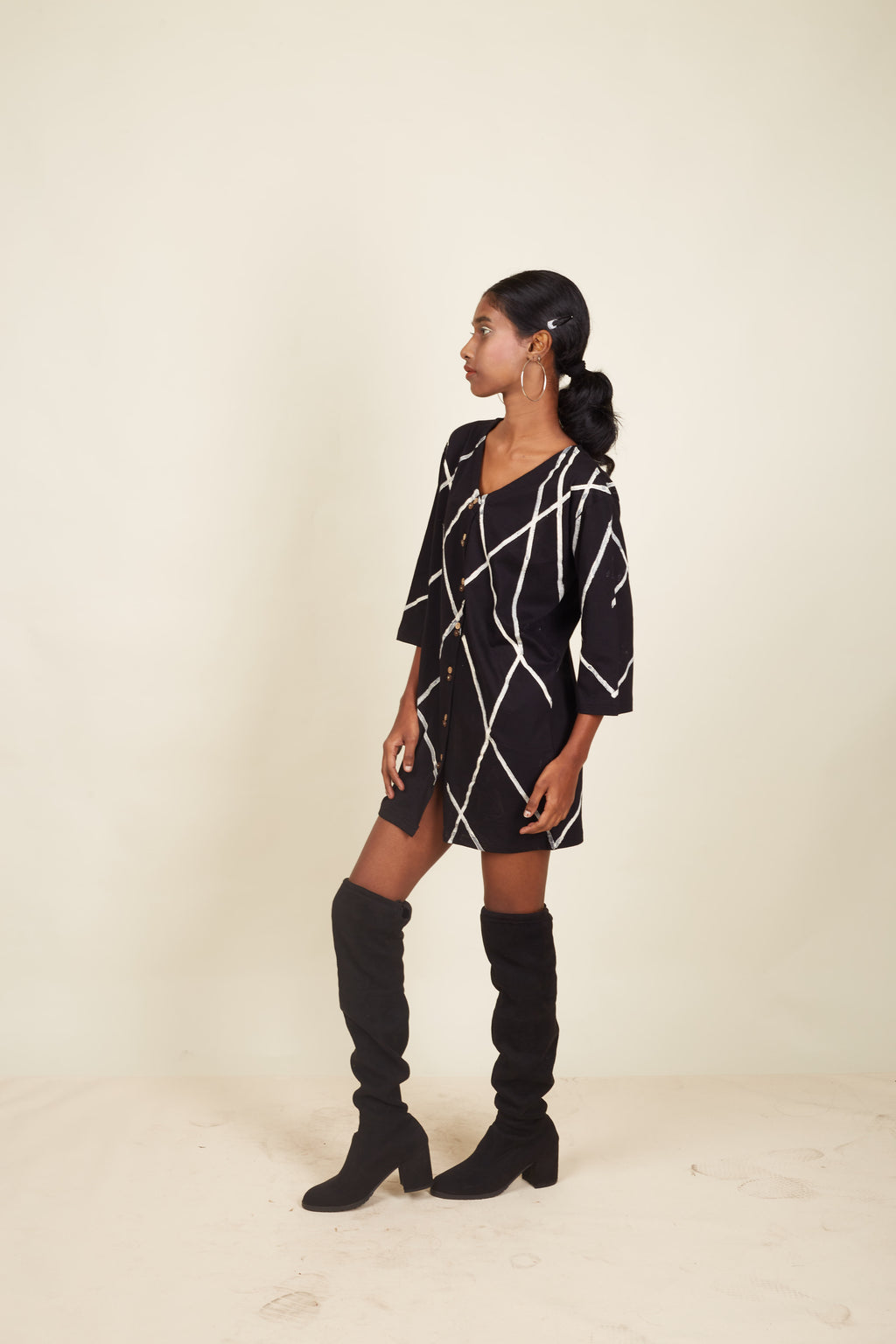 Crossroads Black Knit Mini Strike Dress