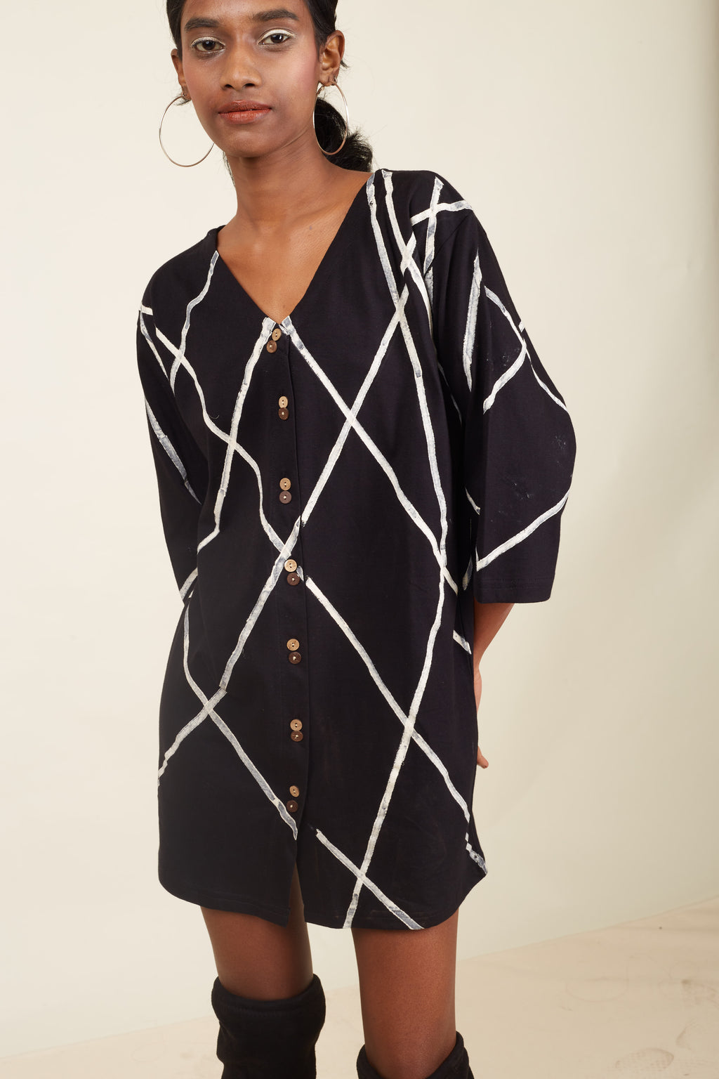 Crossroads Black Knit Mini Strike Dress