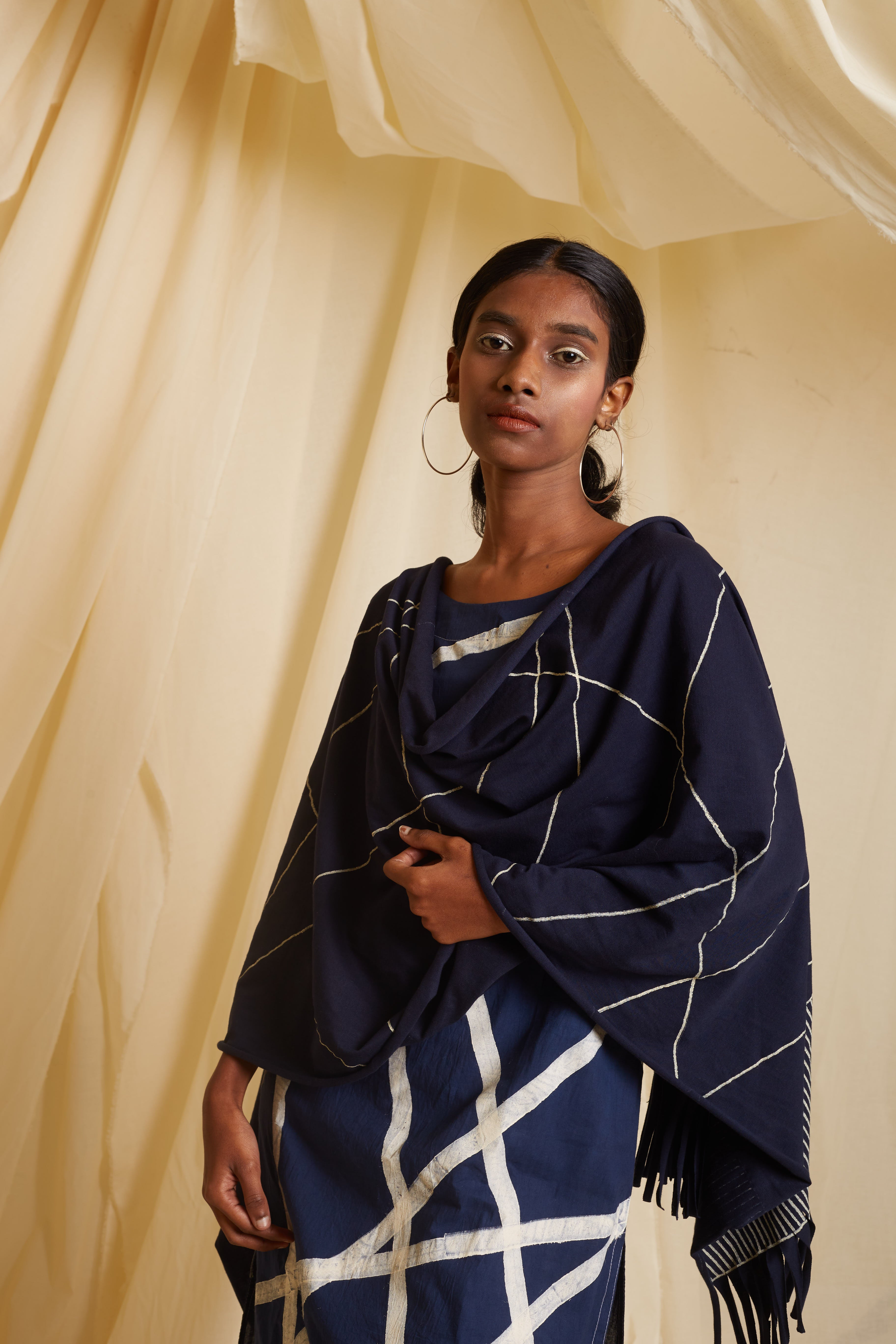 Crossroads Navy Strike Kurta Set (Set of 3)