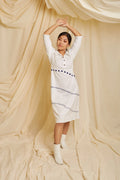 Crossroads White Knit Wave Dress - BANANA labs