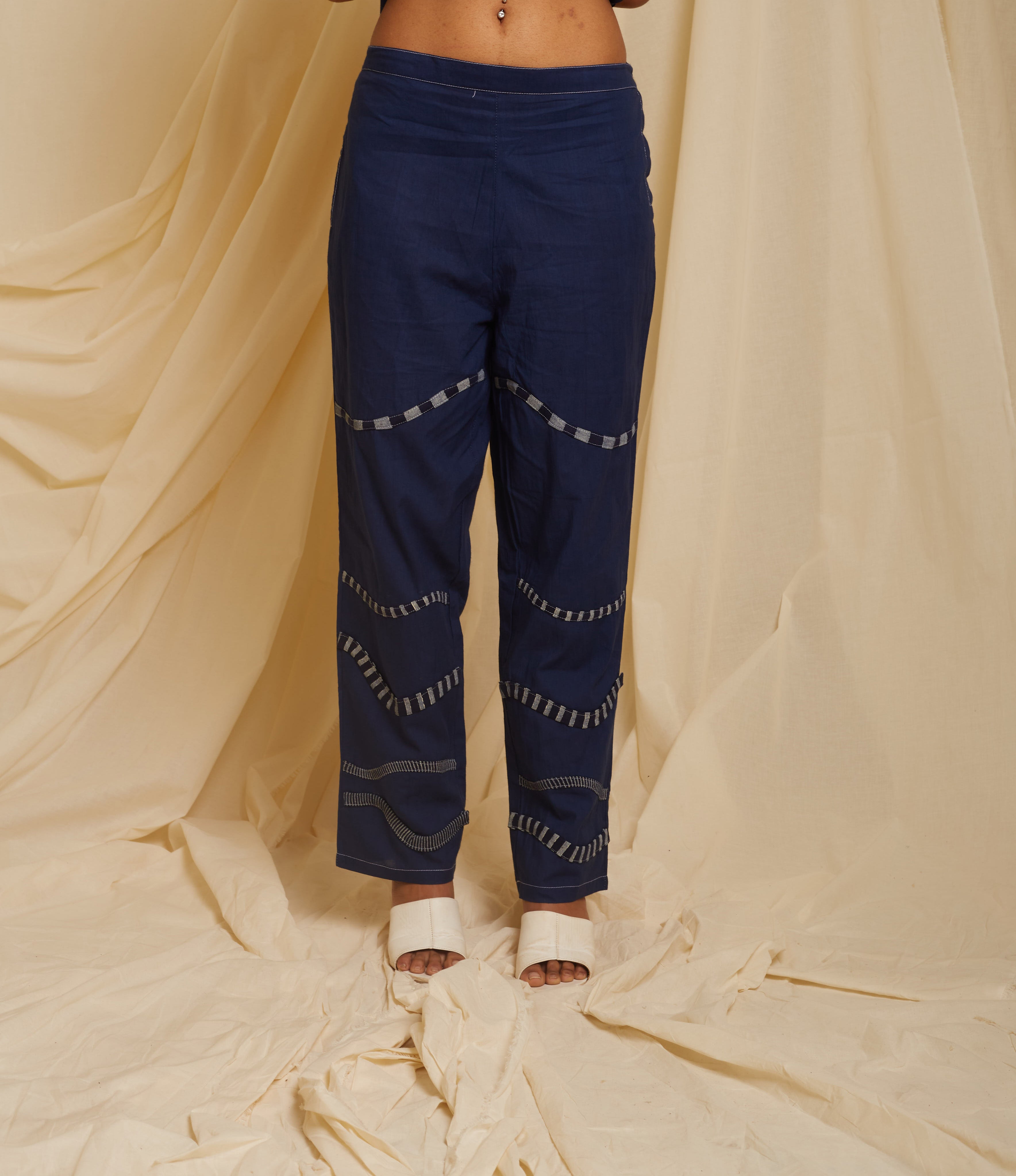 Crossroads Navy Wave Kurta Set