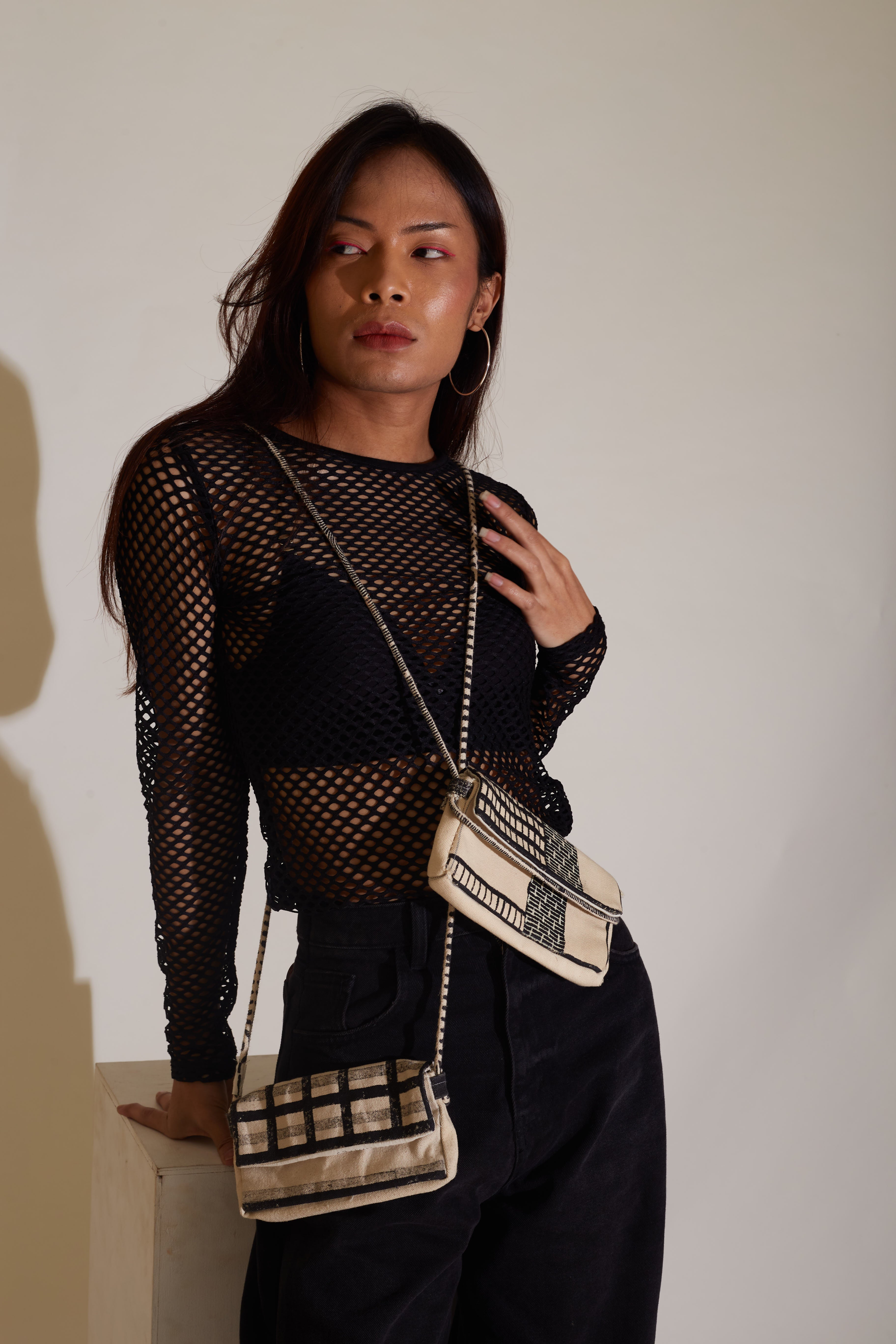 Flapper Check Mini Bag