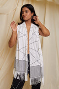 Crossroads White Knit Strike Stole - BANANA labs