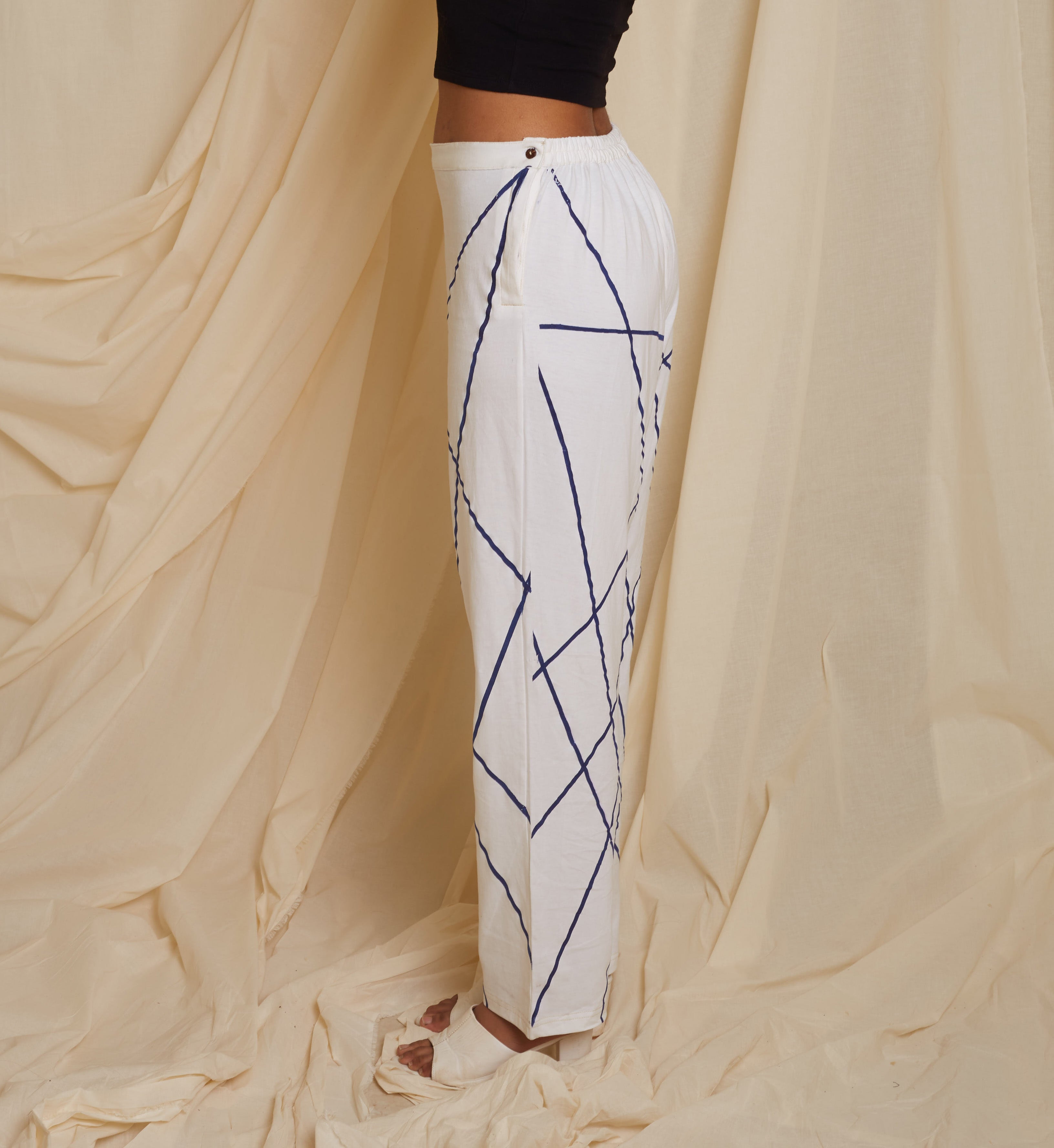 Crossroads White Knit Strike Pants