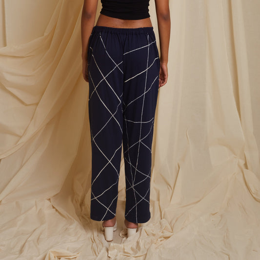 Crossroads Navy Knit Strike Pants