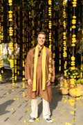 BANANA man Rust Haldi Kurta (Set Of 2) - BANANA labs
