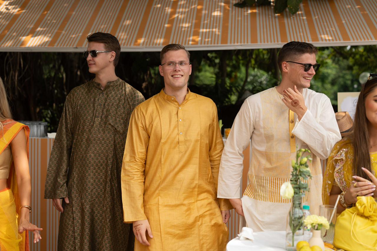 BANANA man Marigold Haldi Kurta