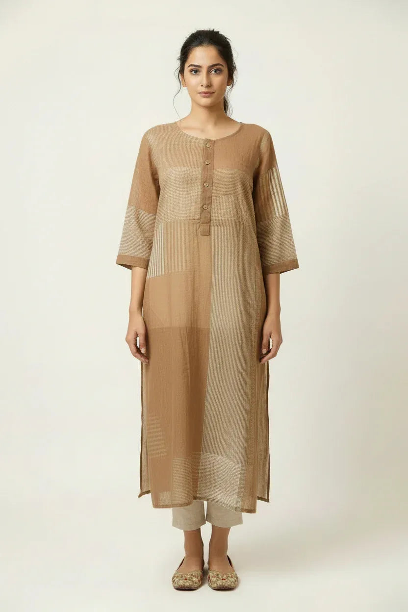 Brown Stripe chocolate kurta I CLEARANCE SALE - BANANA labs