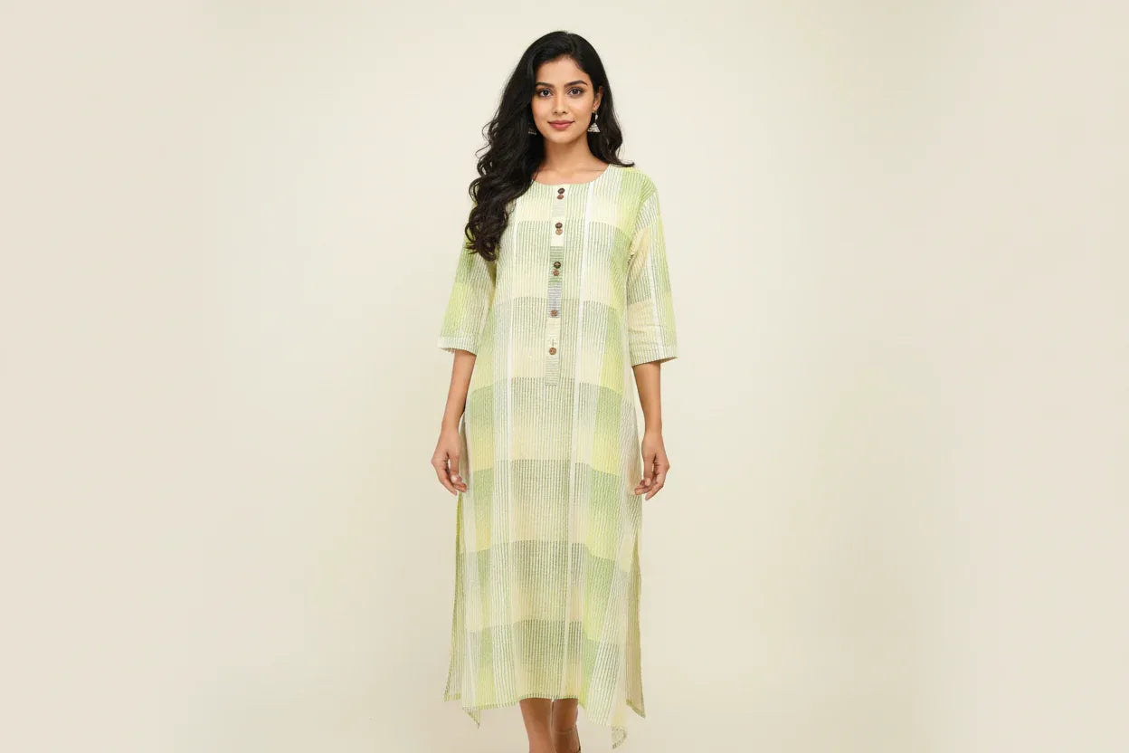 Marina Block Printed Cotton Kurta I CLEARANCE SALE - BANANA labs