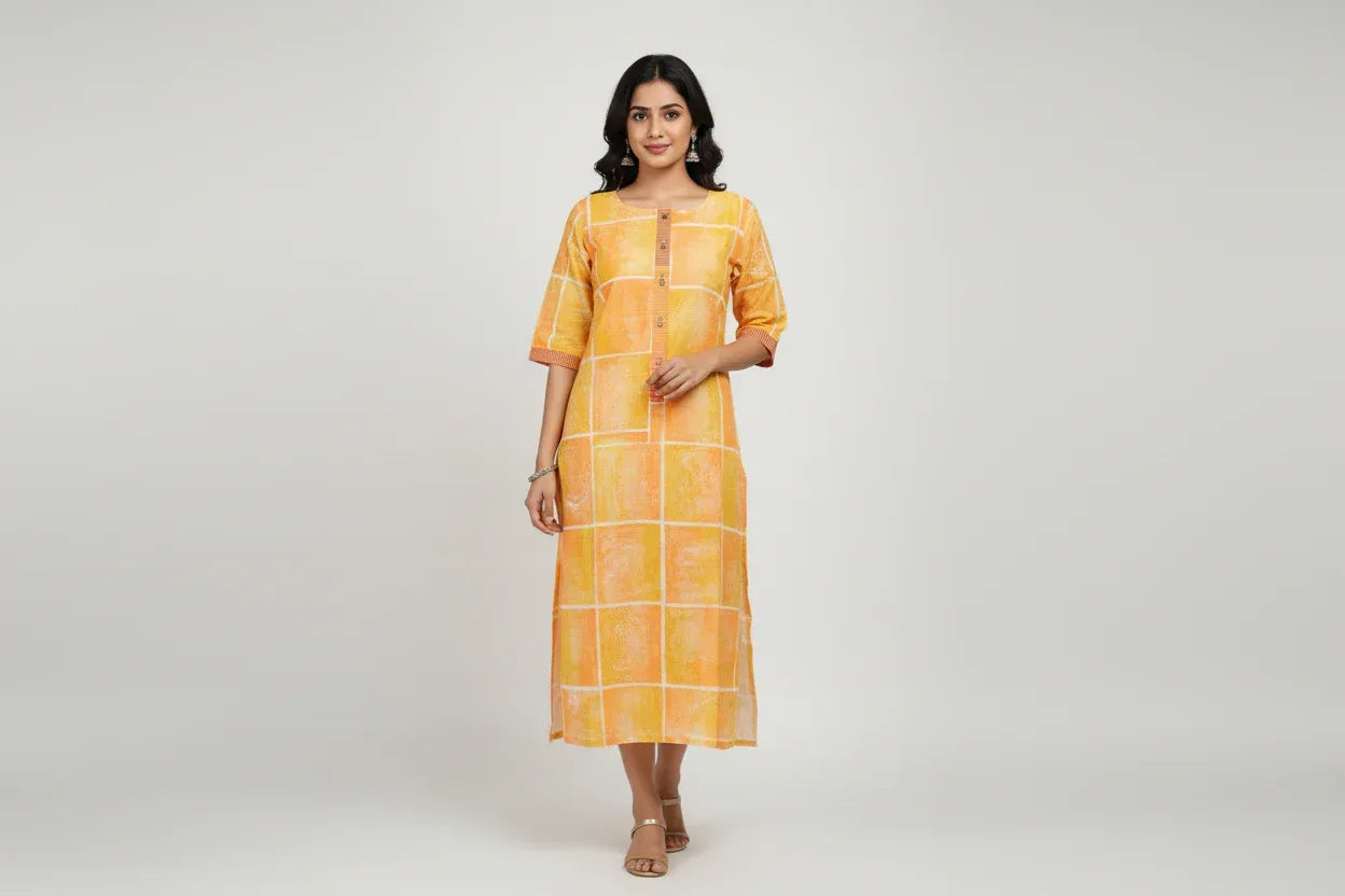 Orange White Stripe Kurta I CLEARANCE SALE - BANANA labs