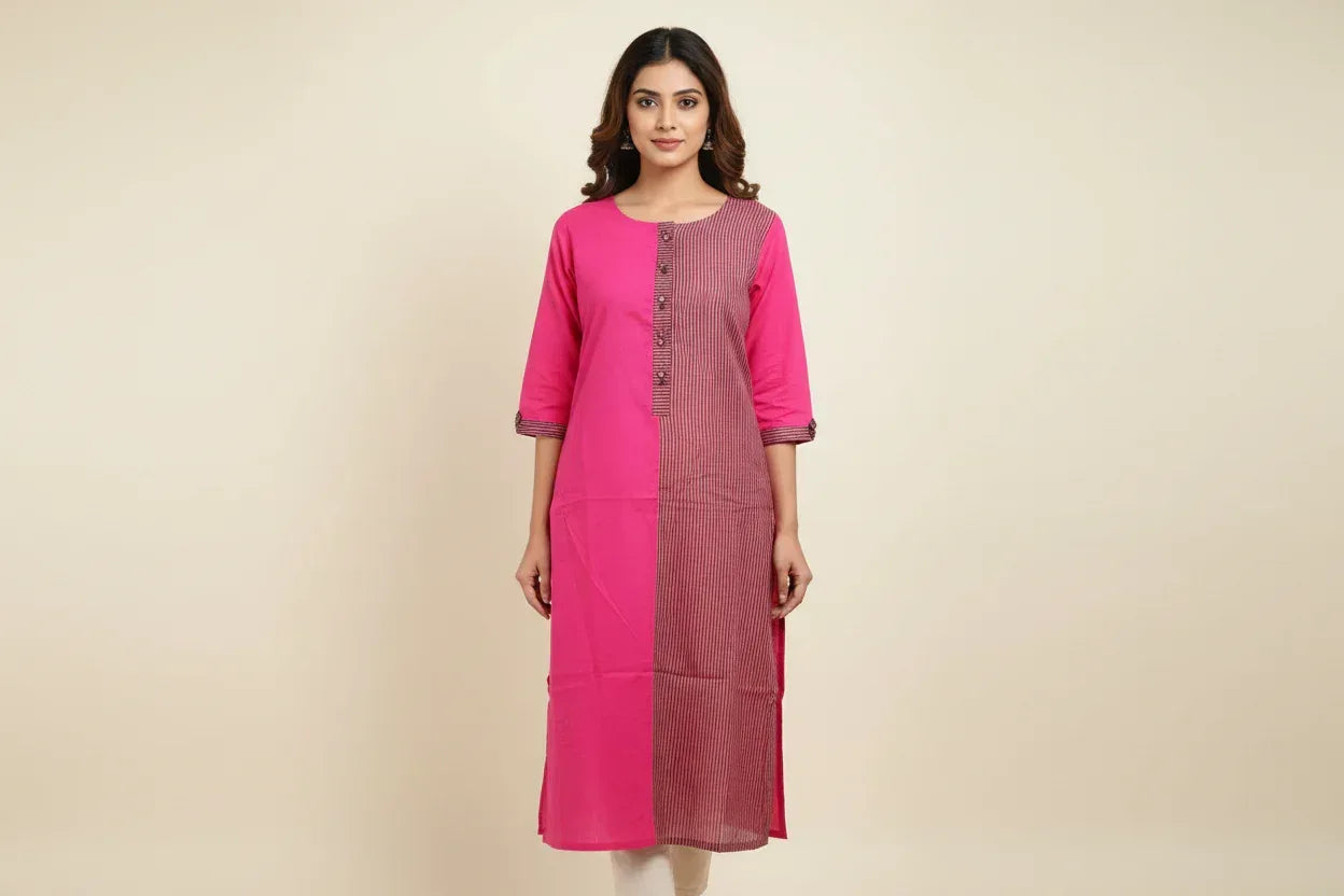 Pink Kurta With Stripes I CLEARANCE SALE - BANANA labs