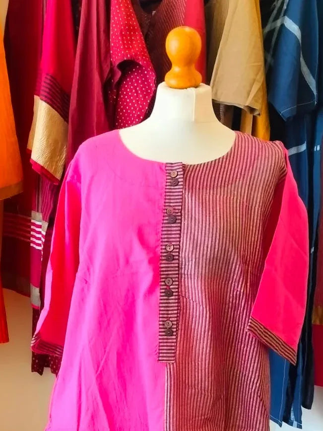 Pink Striped Kurta I CLEARANCE SALE - BANANA labs
