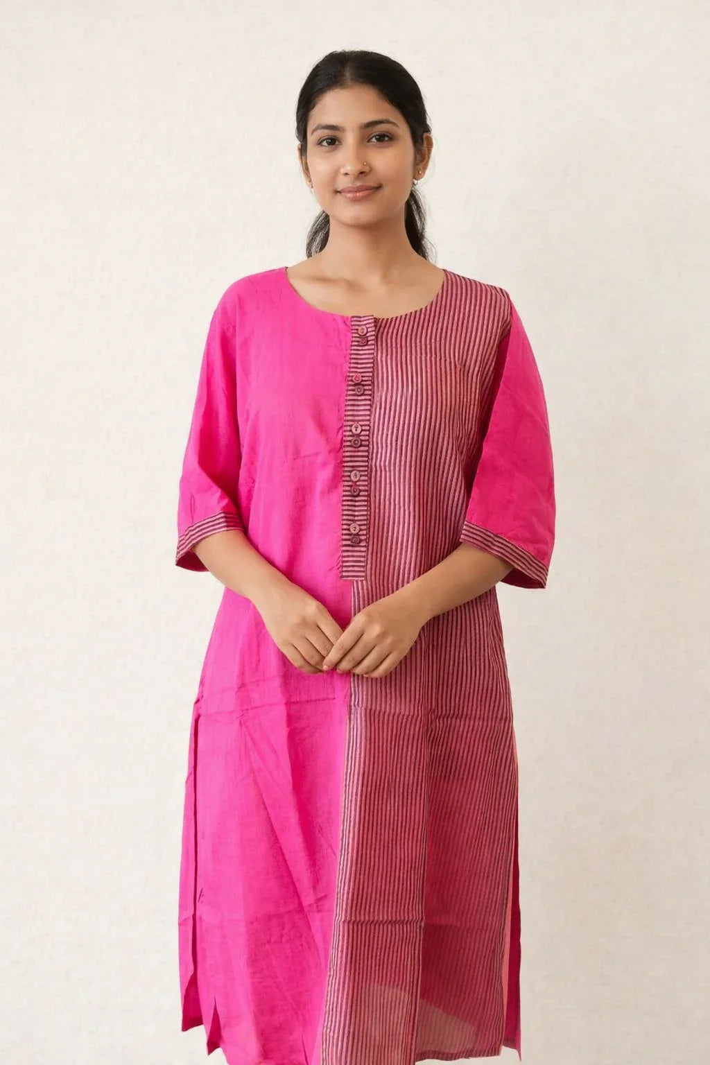 Pink Striped Kurta I CLEARANCE SALE - BANANA labs