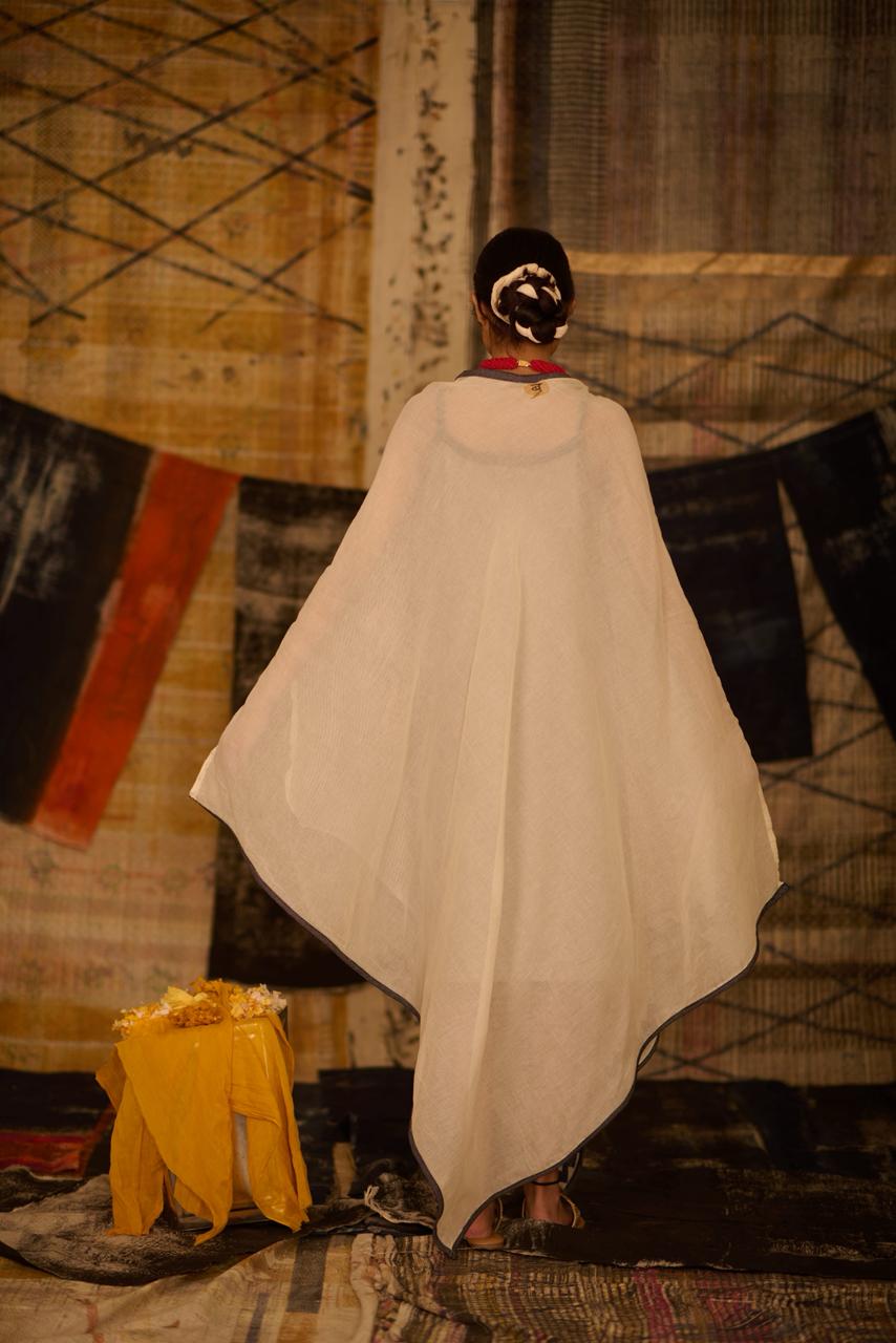 Sequence Asymmetric Motion Kaftan with Slip (Set of 2)