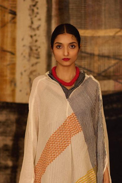 Sequence Asymmetric Motion Kaftan with Slip (Set of 2)