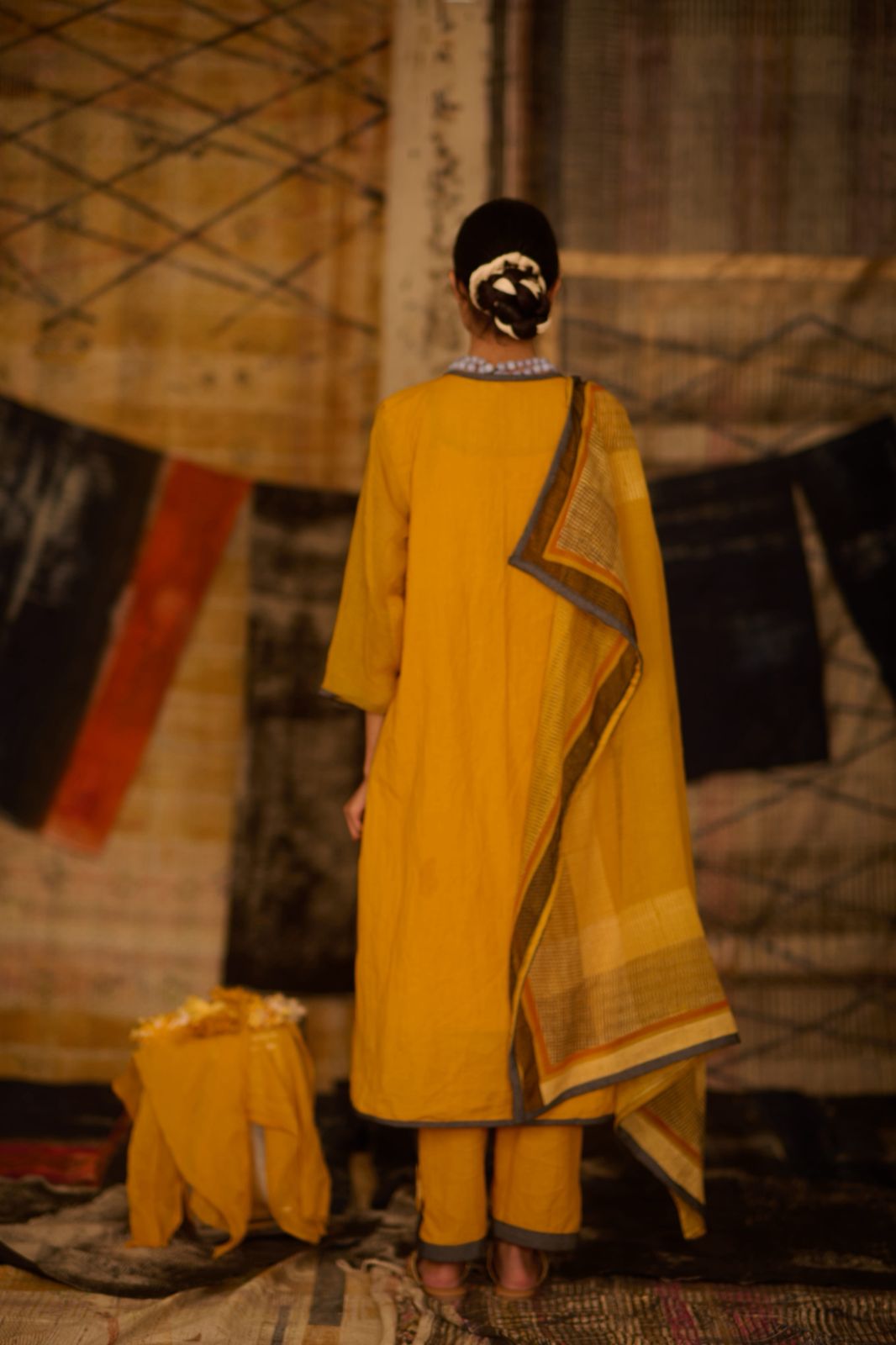 Sequence Chevron Sunny Kurta Set (Set of 3)