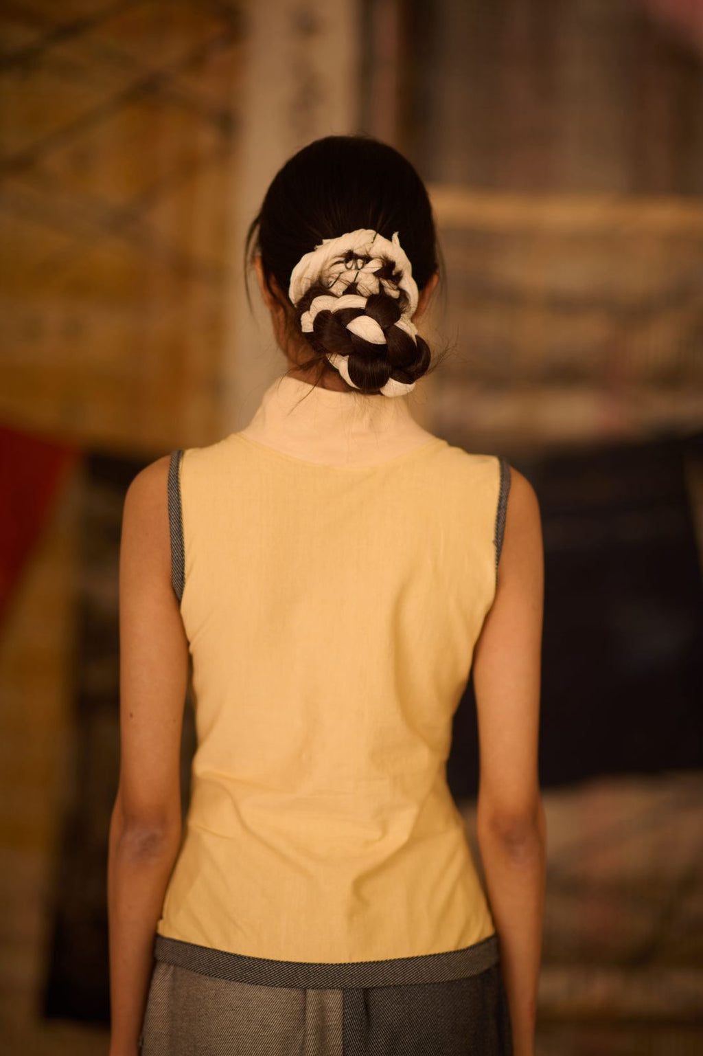 Sequence Horizontal Top Cut Denim Top