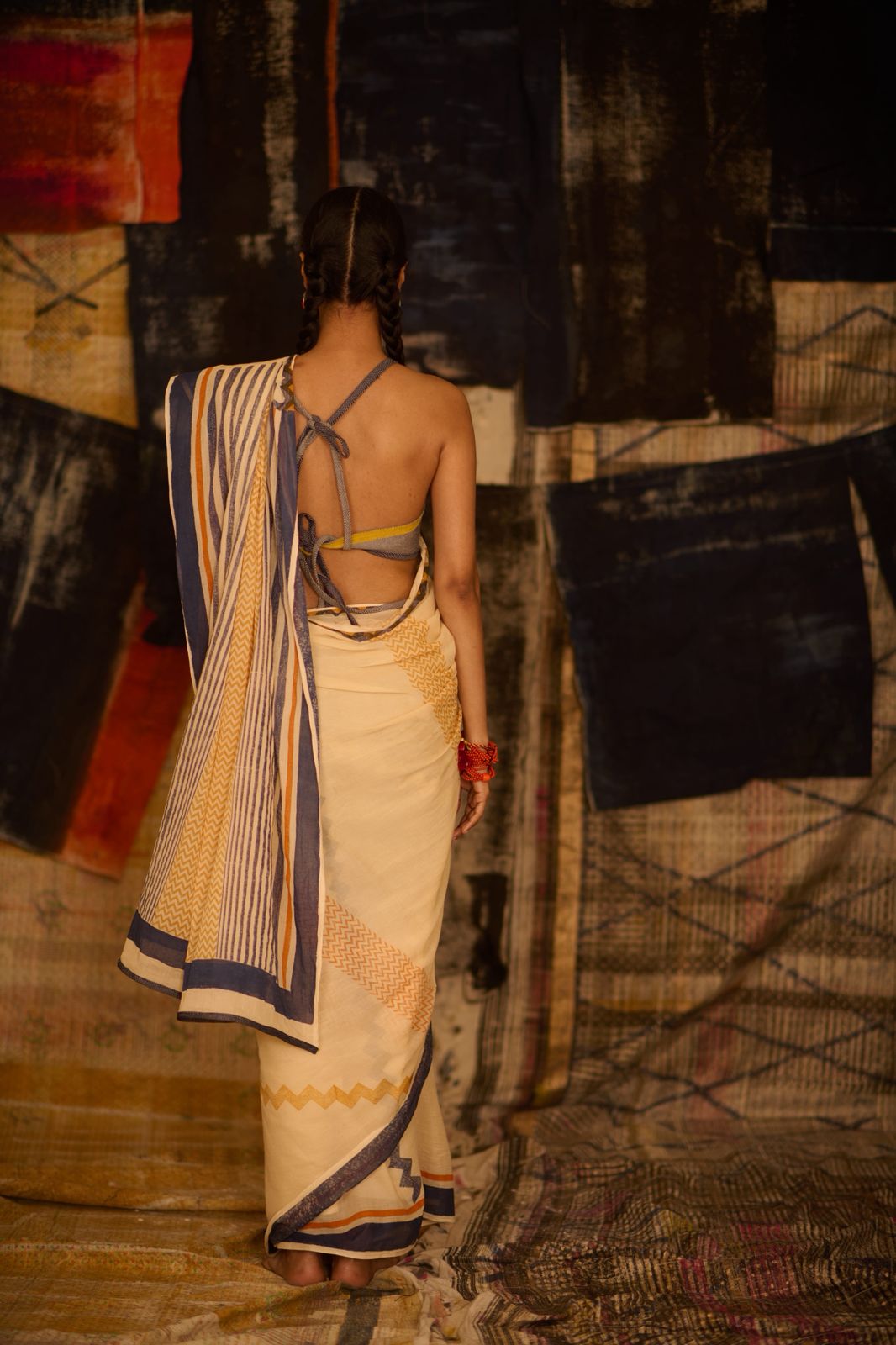 Sequence Beige Motion Saree