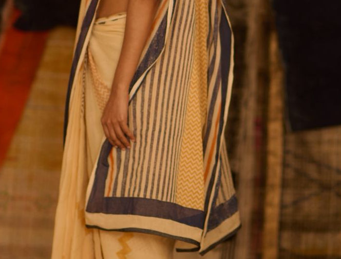Sequence Beige Motion Saree