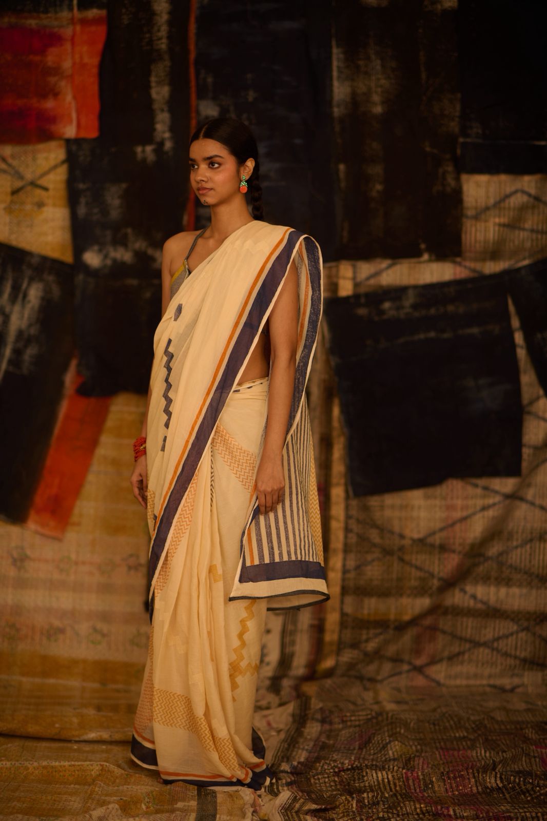 Sequence Beige Motion Saree