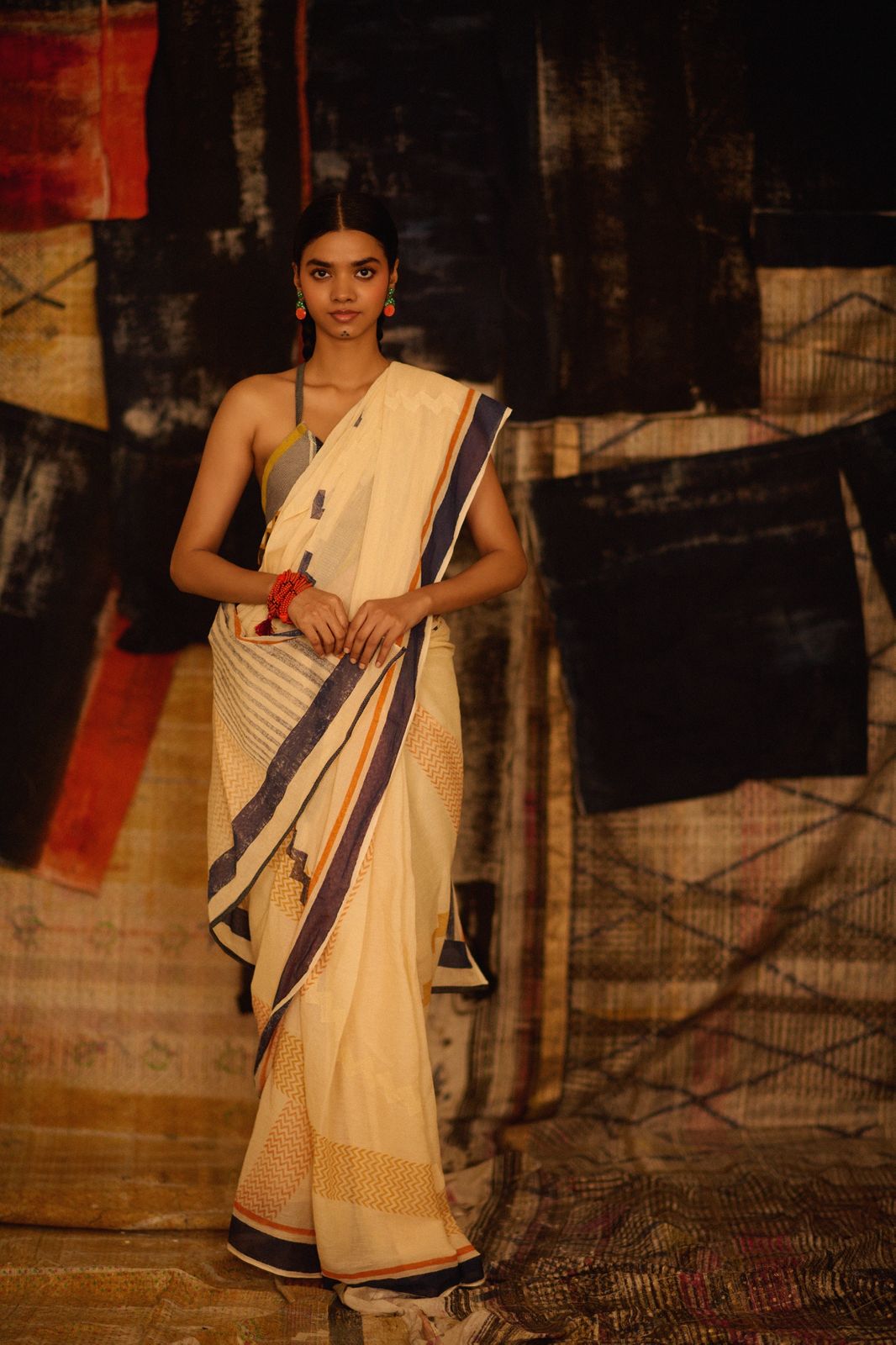 Sequence Beige Motion Saree