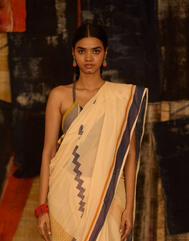 Sequence Beige Motion Saree