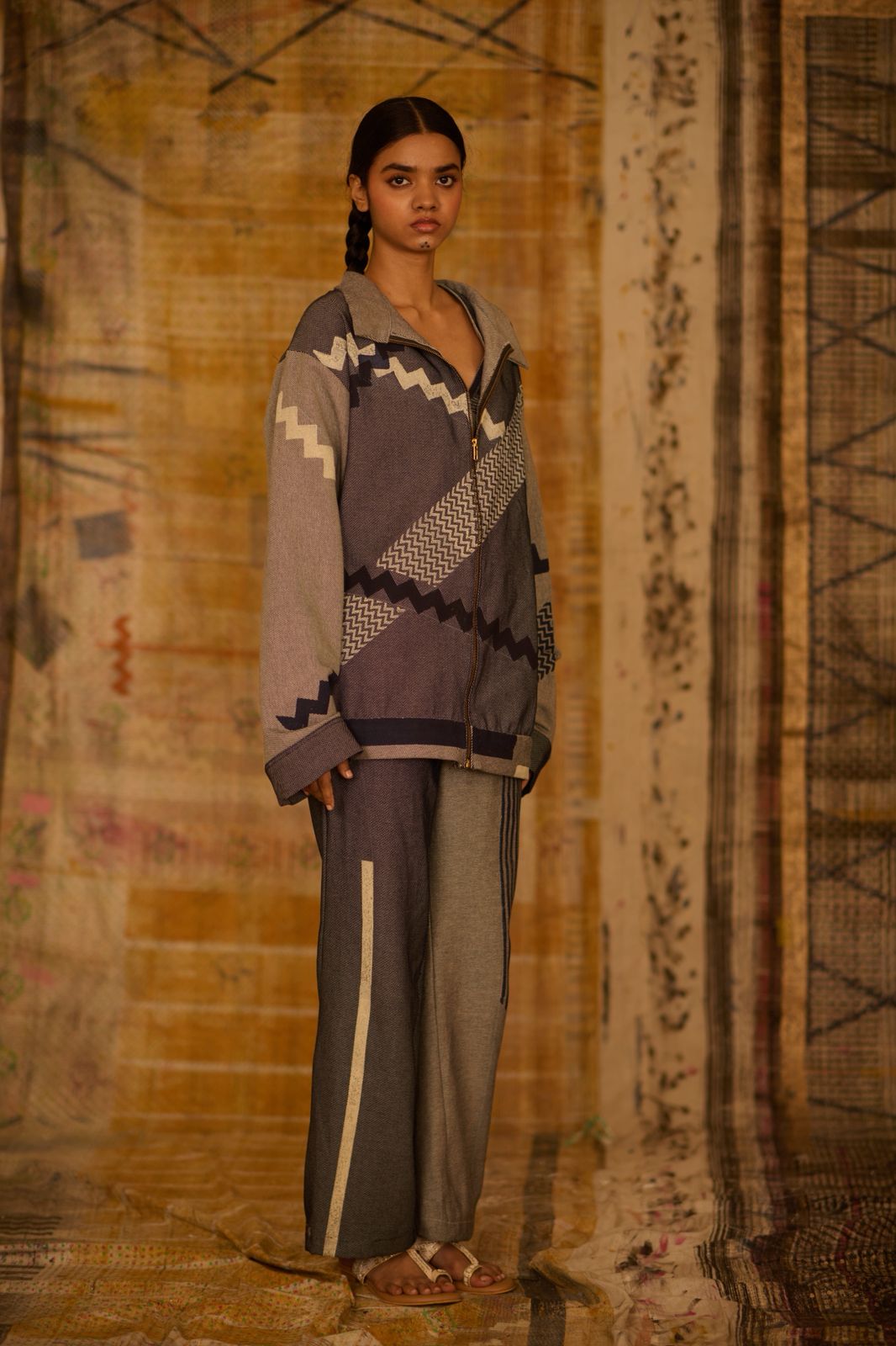 Sequence Offset  Denim Coordinate (Set of 2)