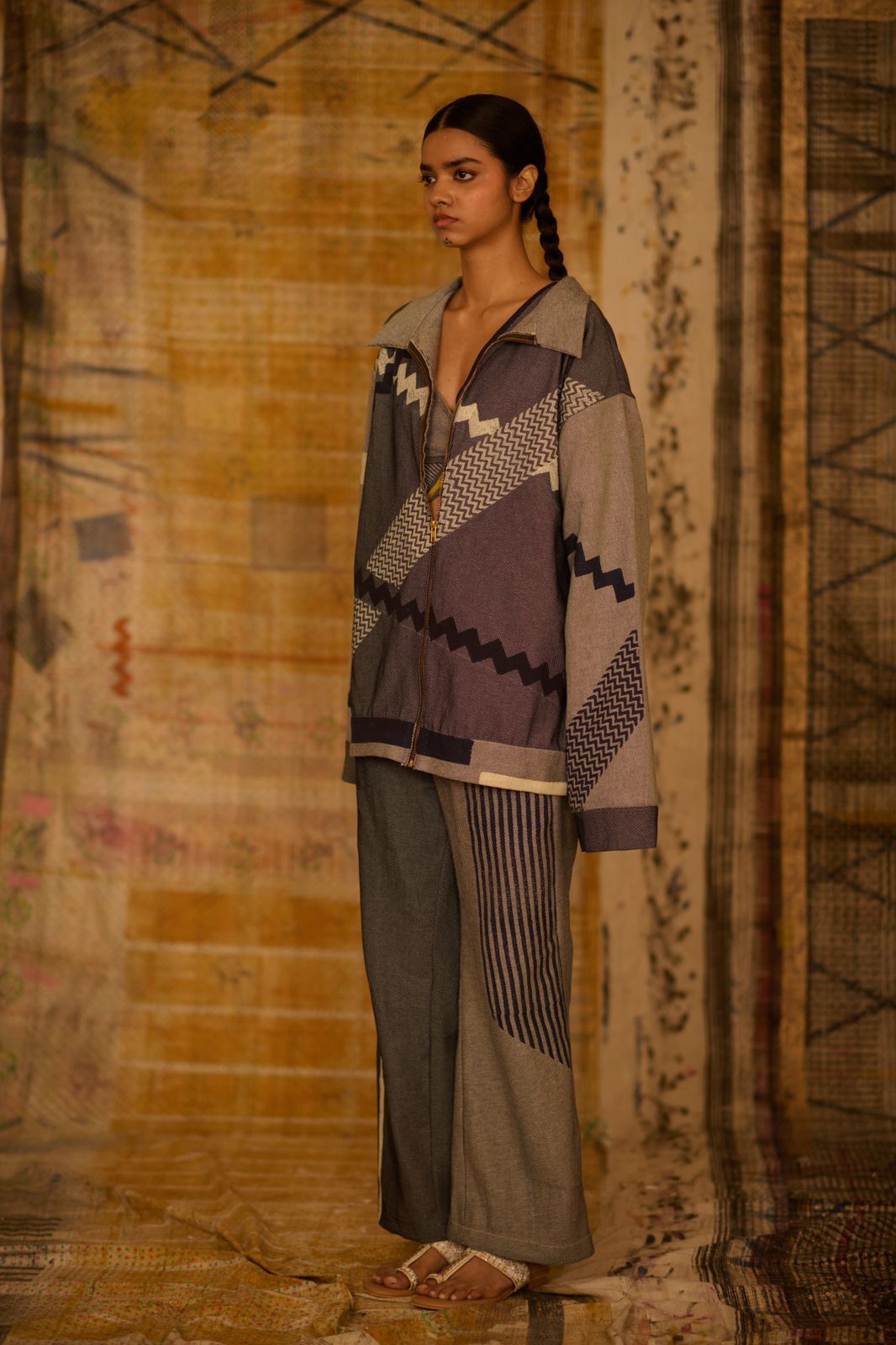 Sequence Offset  Denim Coordinate (Set of 2)