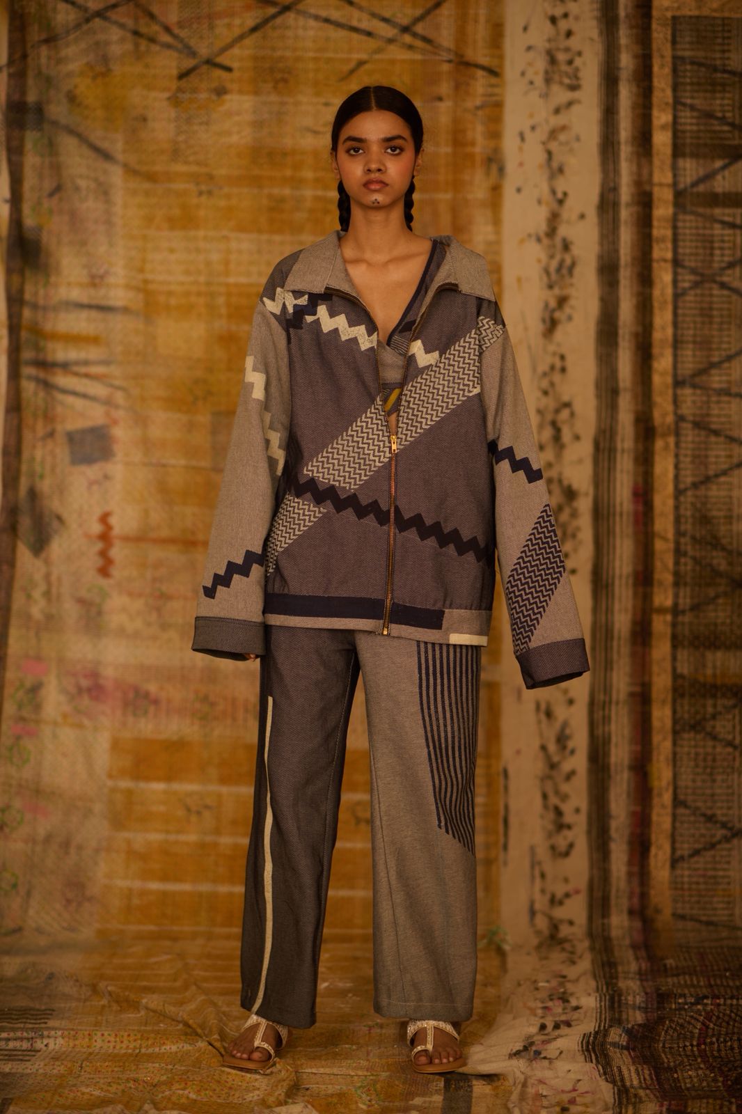 Sequence Offset  Denim Coordinate (Set of 2)