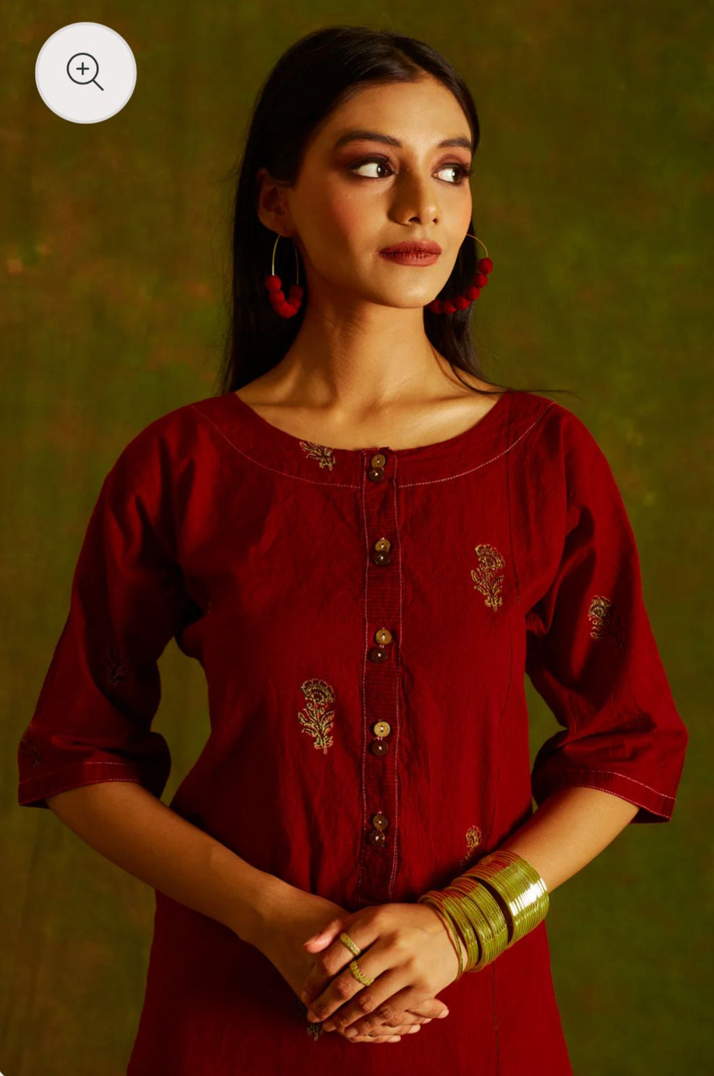 Maroon Buta Kurta I CLEARANCE SALE