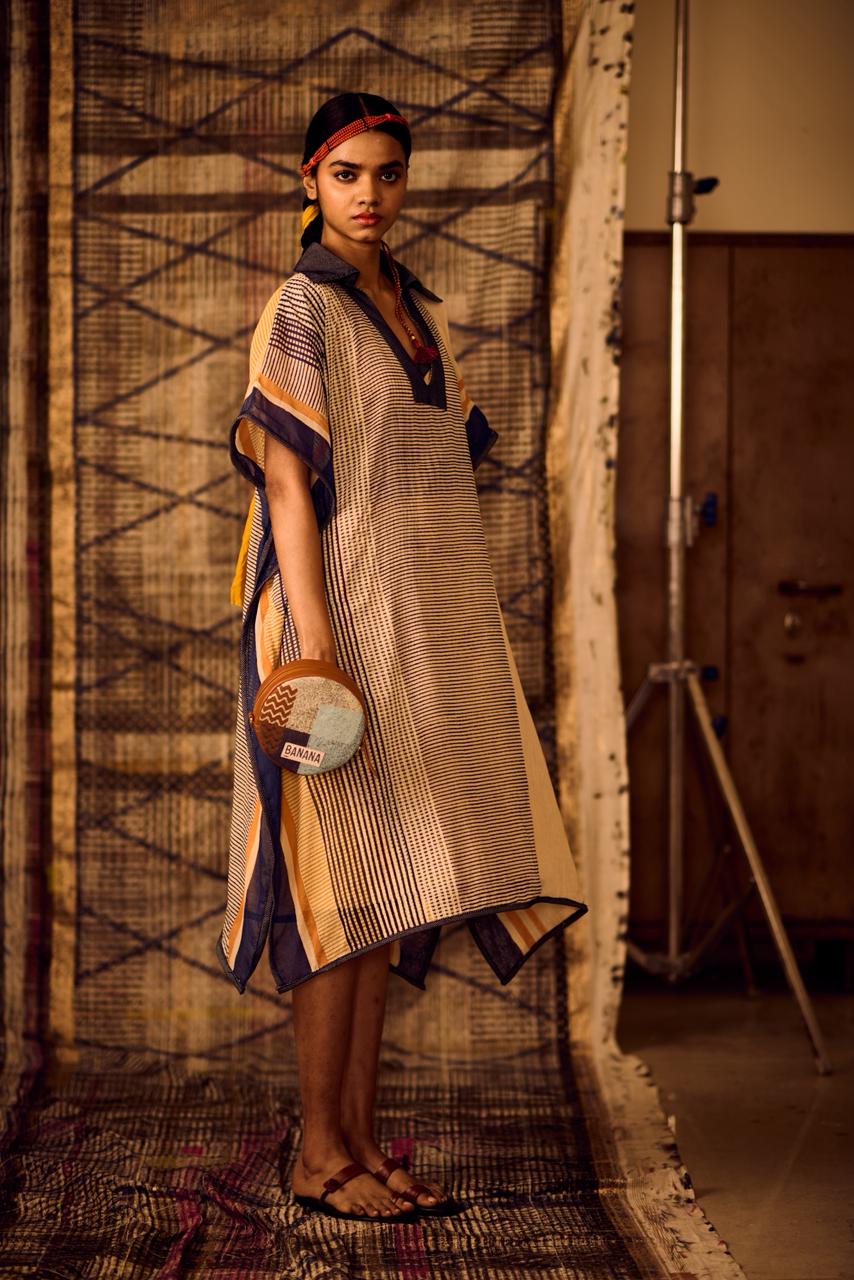Sequence Denim Collar Kaftan