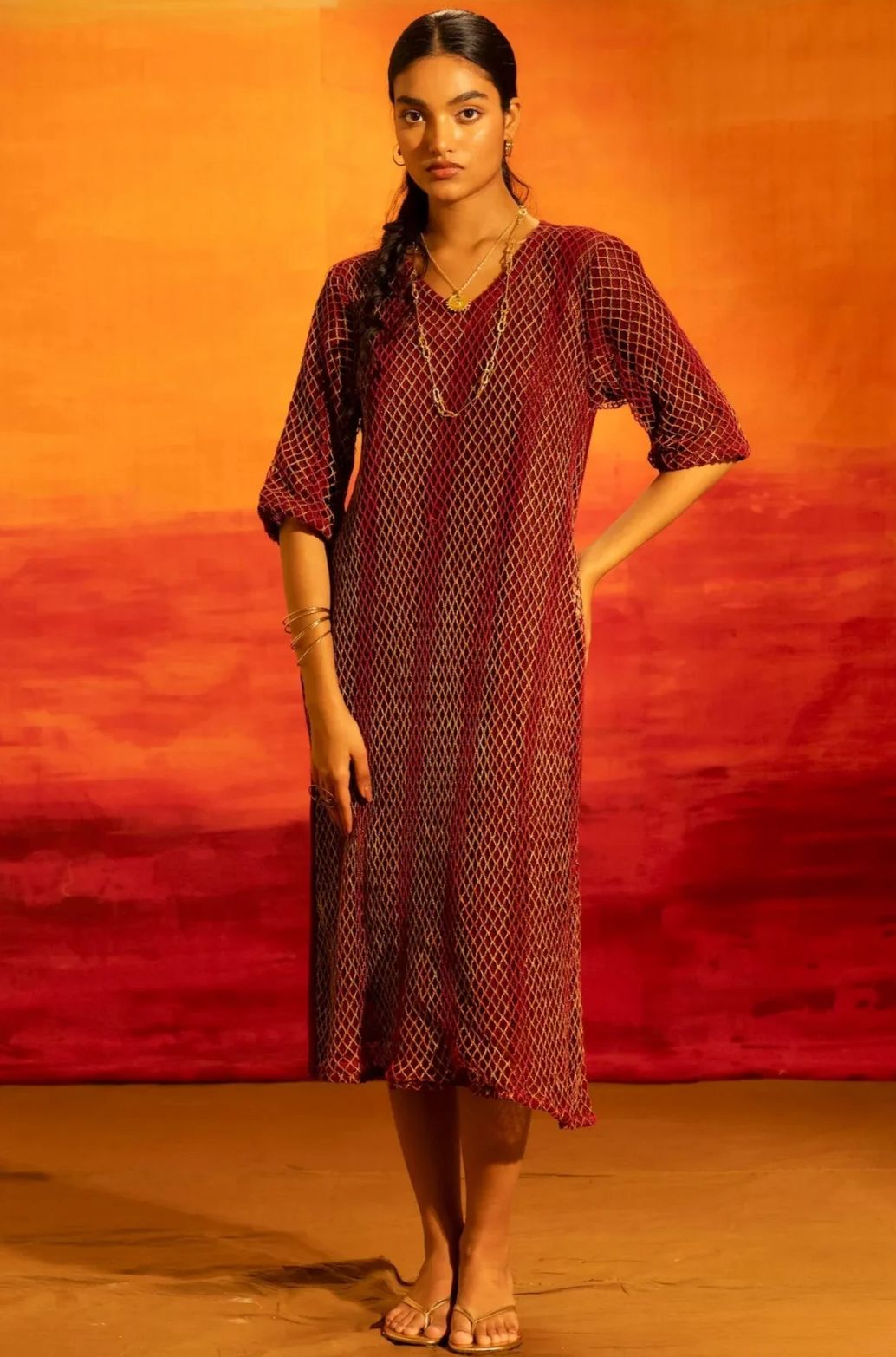 ILLUME ECLIPSE MAROON DRESS I CLEARANCE SALE
