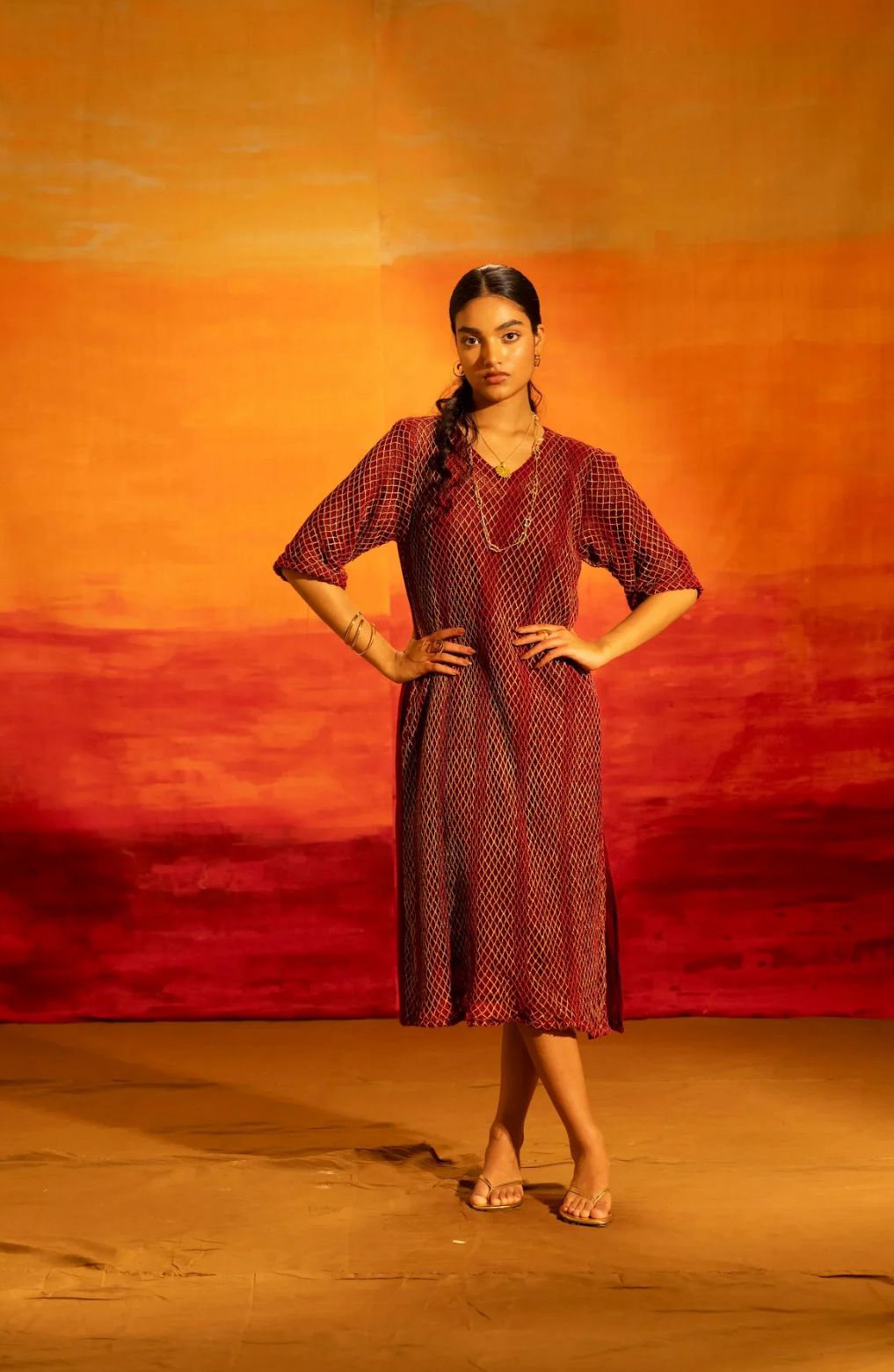 ILLUME ECLIPSE MAROON DRESS I CLEARANCE SALE