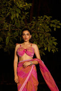 Weekend Candy Pink Saree With Shell Blouse