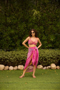 Weekend Candy Pink Wrap Sarong with Shorts