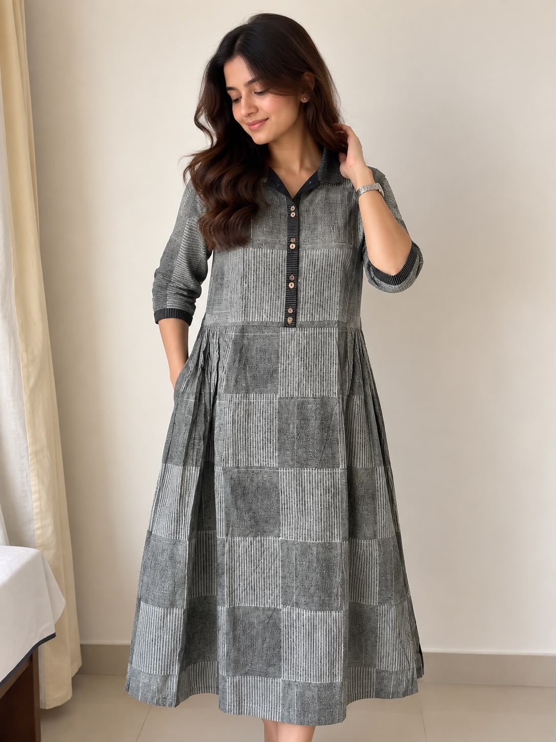 Black & White Stripe, Box Midi Dress I CLEARANCE SALE