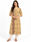 Beige Printed Kurta I CLEARANCE SALE