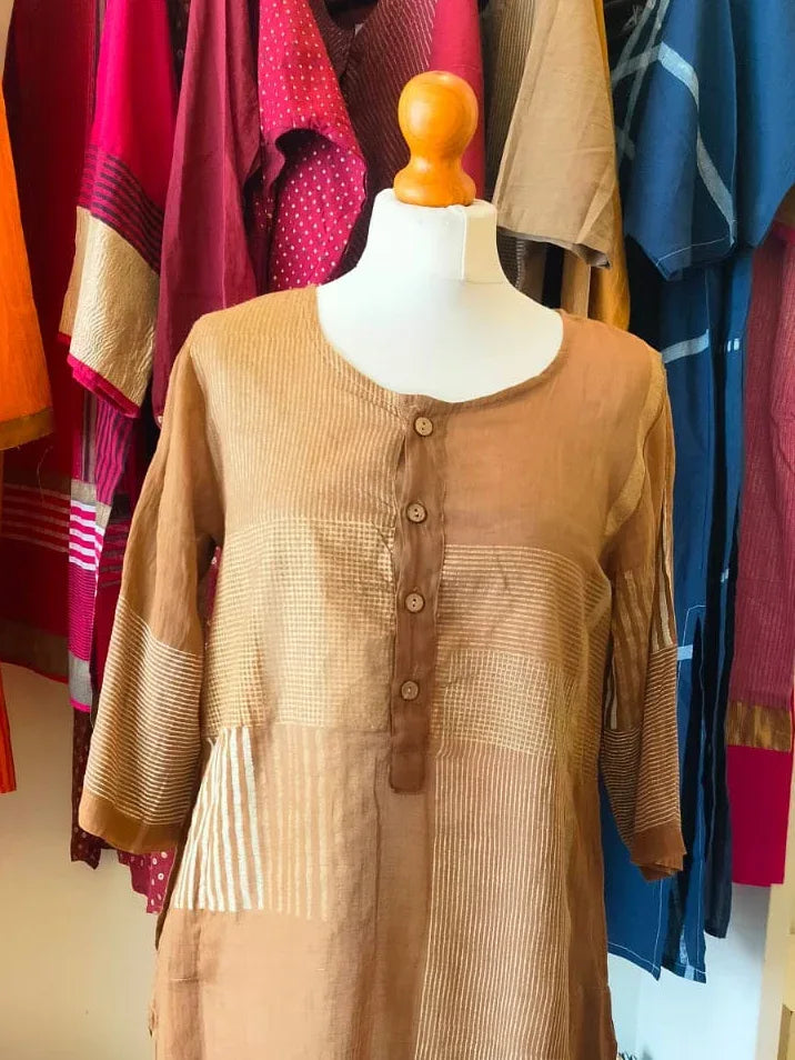 Brown Stripe chocolate kurta I CLEARANCE SALE - BANANA labs