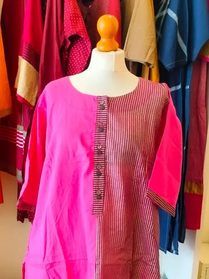 Pink Kurta With Stripes I CLEARANCE SALE - BANANA labs