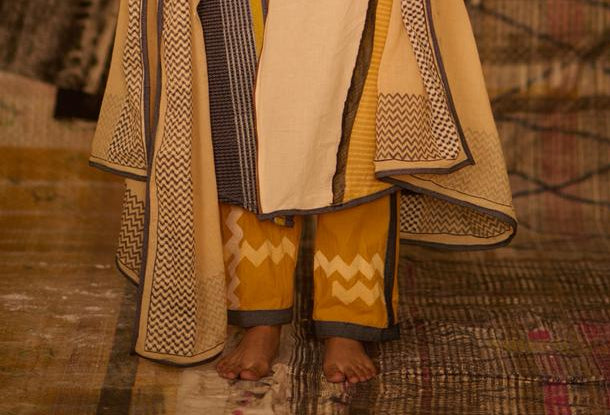 Sequence Offwhite Drift Kurta Set (Set of 3)