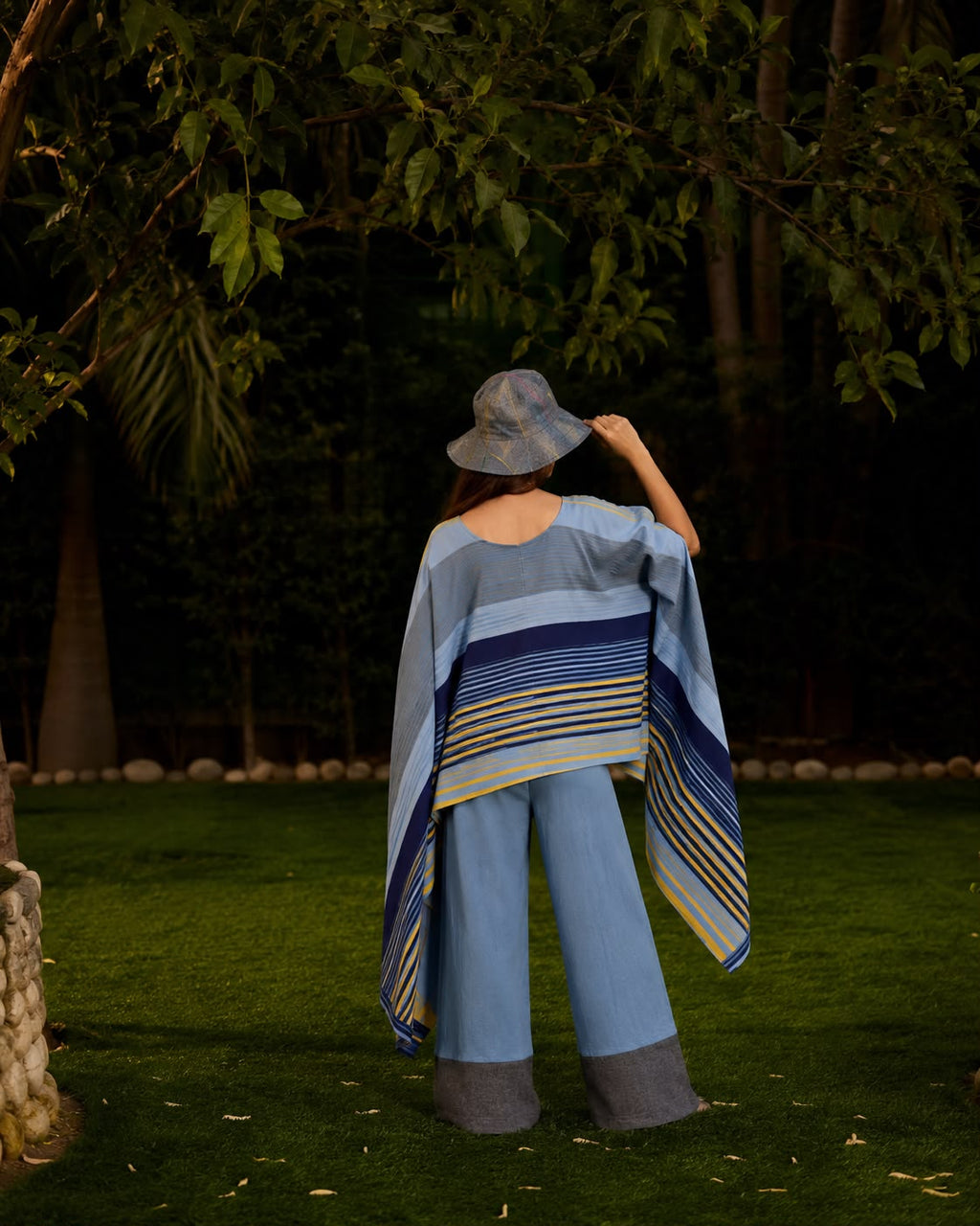 Weekend Blue Lagoon Wind Kaftan Set (Set of 2)