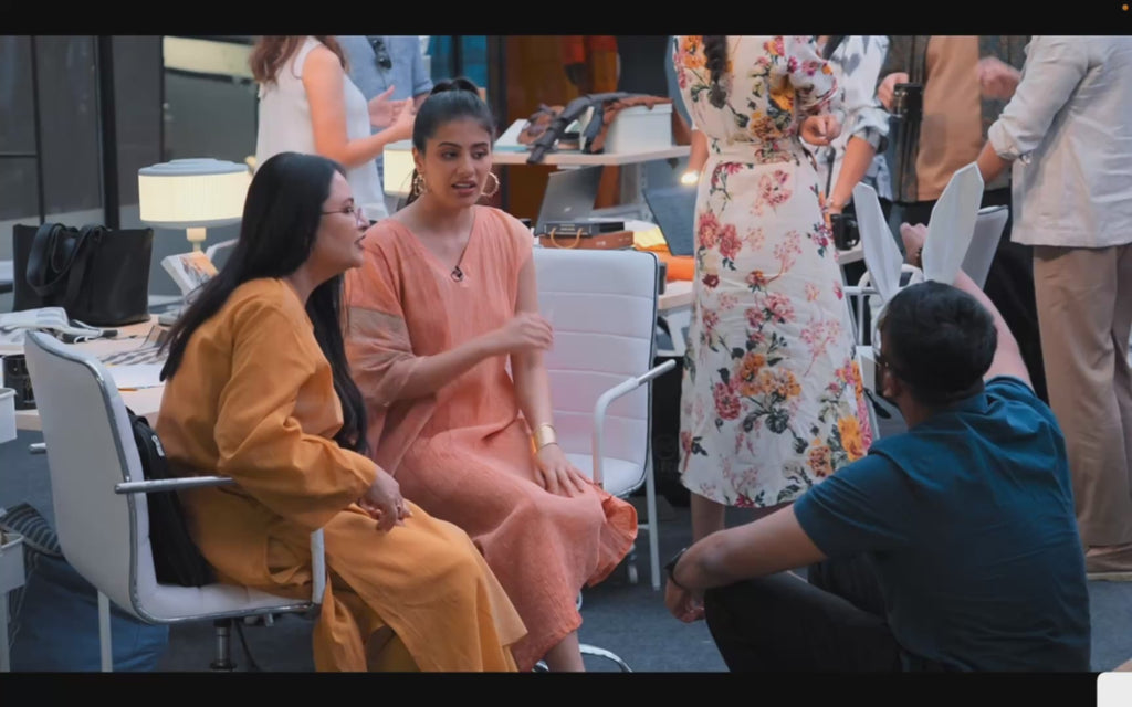 Peach Sided Crinkled Kaftan | Pitch to Get Rich Edit